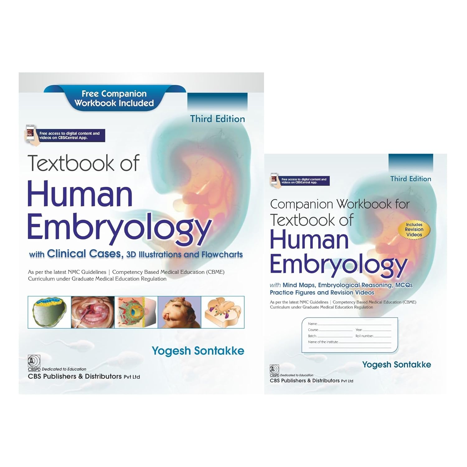 Textbook of Human Embryology , with Clinical Cases, 3D Illustrations and Flowcharts 3/e | As per the latest NMC Guidelines | (CBME) Curriculum under ... | Free Companion Workbook Included - 2026 - Image 1