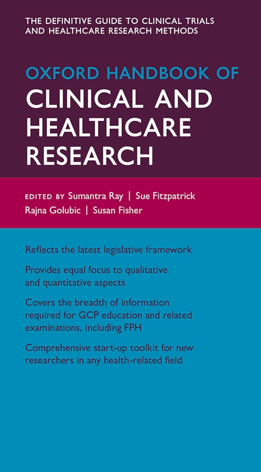 71mJJeS0ZPL._SL1500_ Oxford Handbook of Clinical and Healthcare Research (Oxford Medical Handbooks) - Image 1